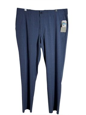 NWT PGA Tour Golf Pants Men’s Size 36 Navy Windowpane Stretch UPF 50